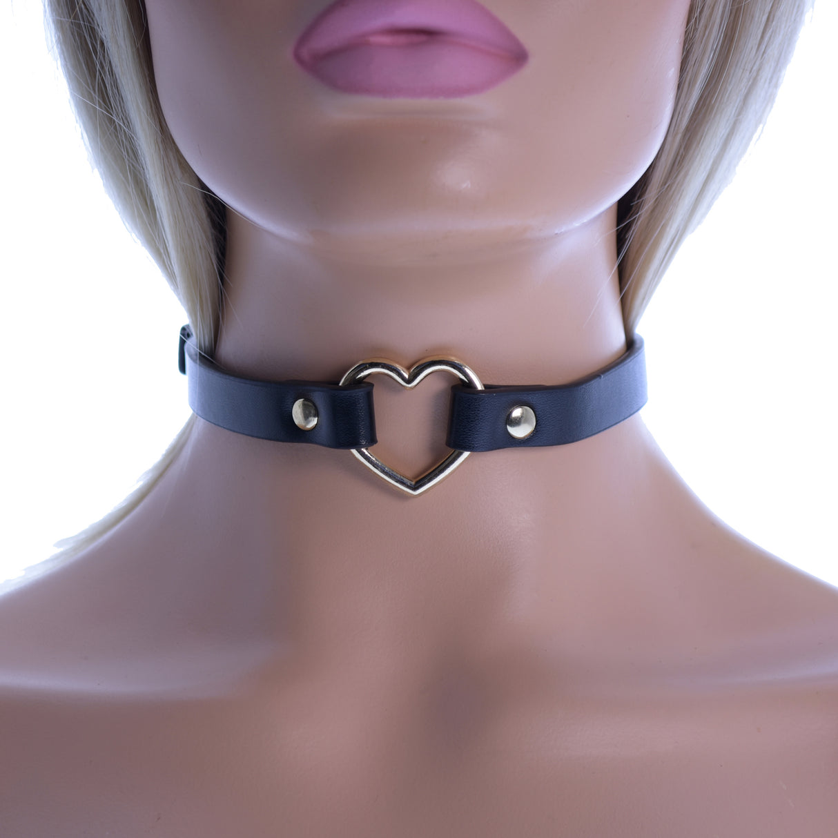 Gold Heart Necklace Collar