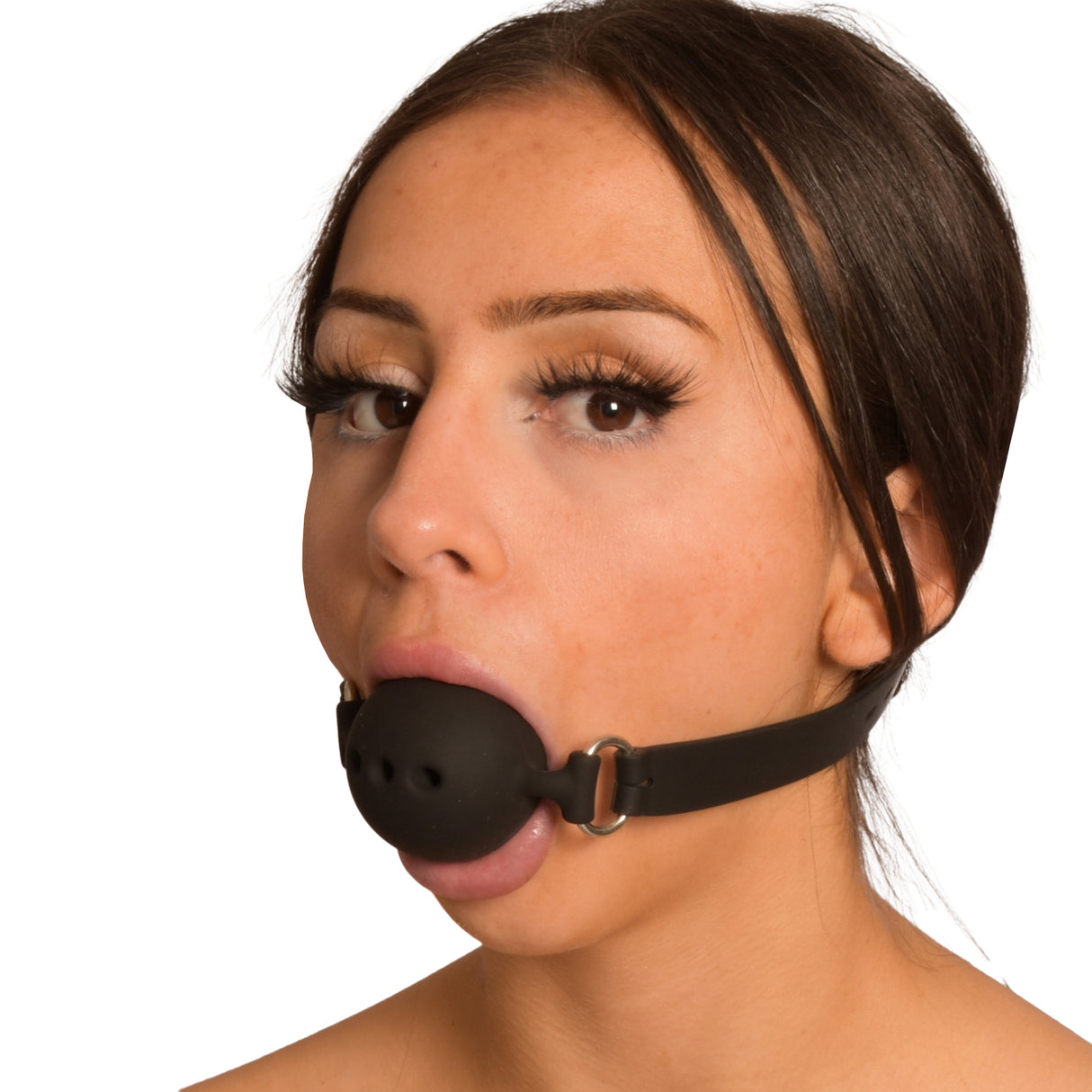 2 Inch Black Breathable Silicone Gag Ball