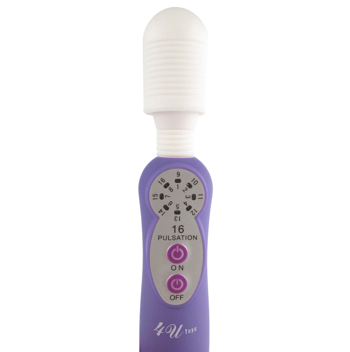 8 Inch Massaging Wand 16 Functions Purple