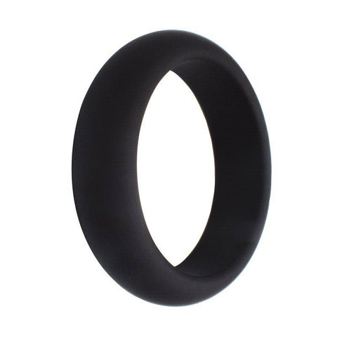 Round Silicone Cock Ring Black
