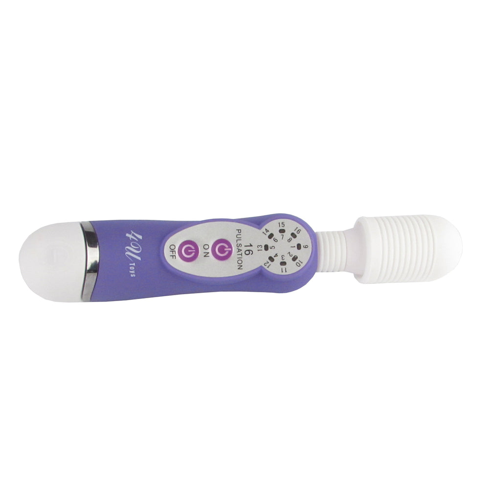 8 Inch Massaging Wand 16 Functions Purple