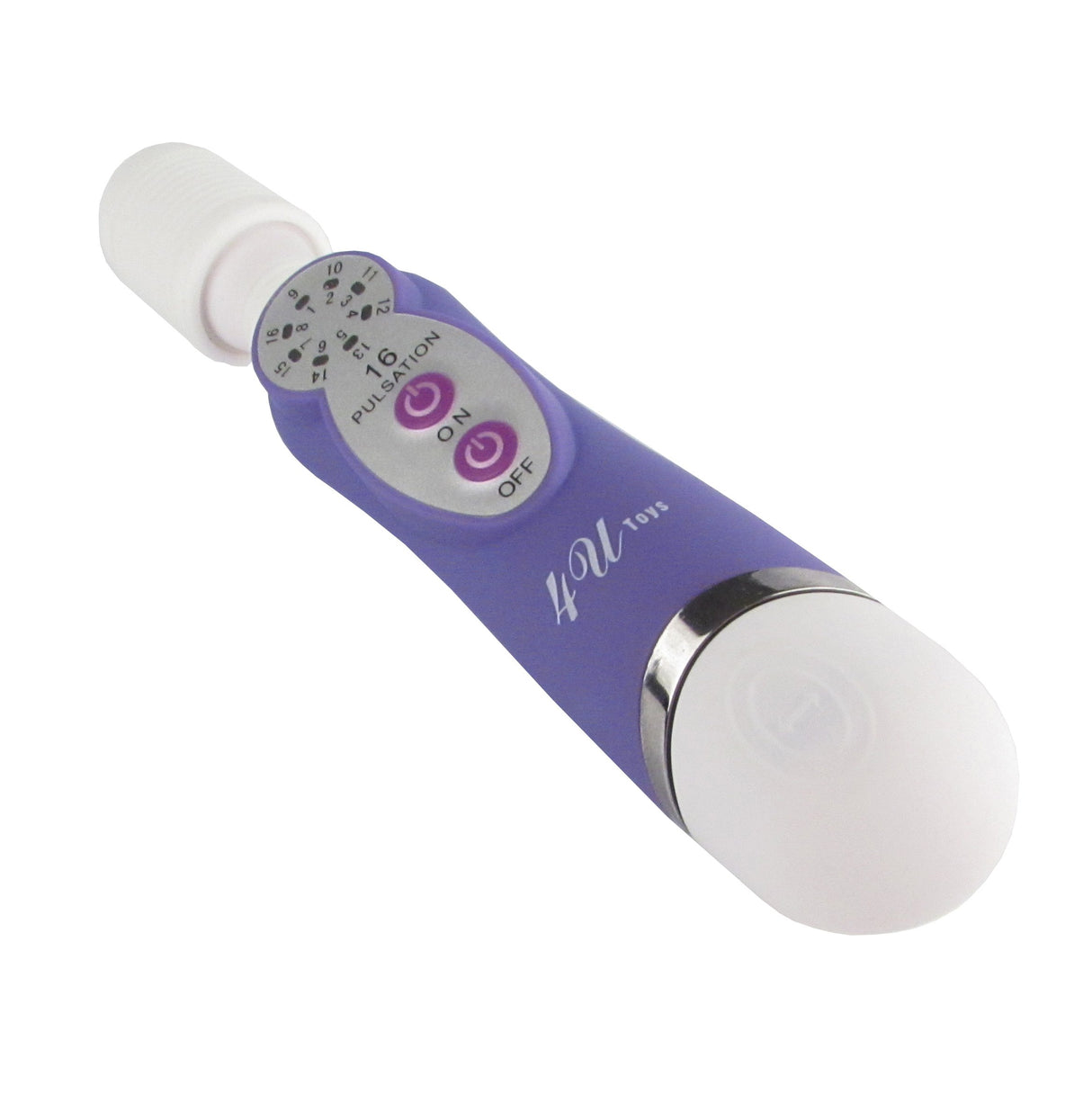 8 Inch Massaging Wand 16 Functions Purple