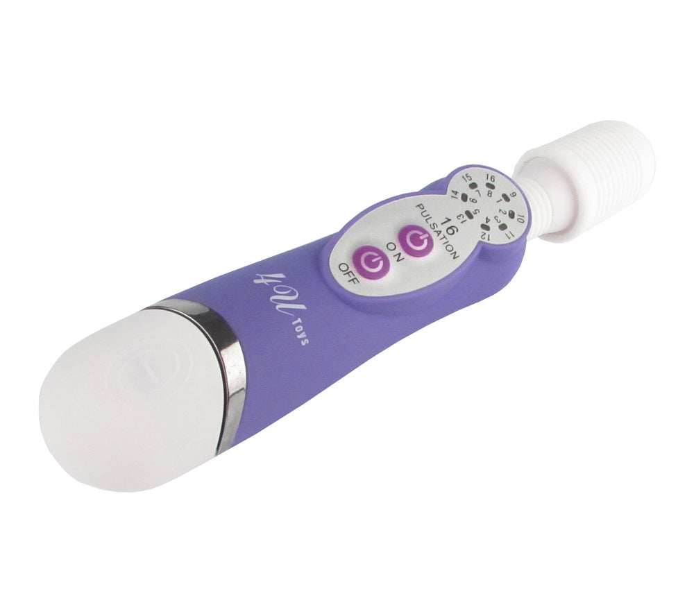 8 Inch Massaging Wand 16 Functions Purple