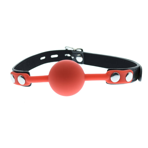 Red Silicone Gag Ball Lockable
