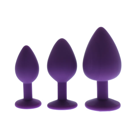 Royal Purple Silicone Anal Plug Set