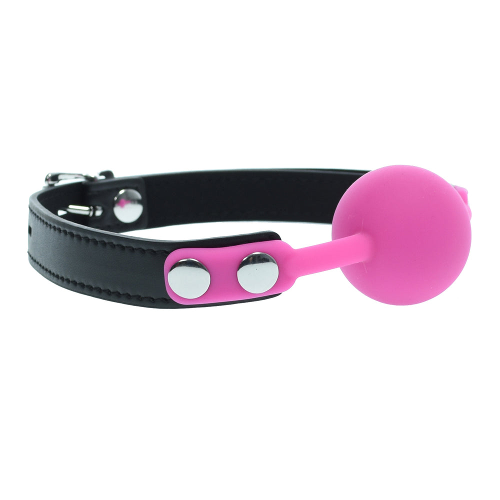 Pink Silicone Gag Ball Lockable