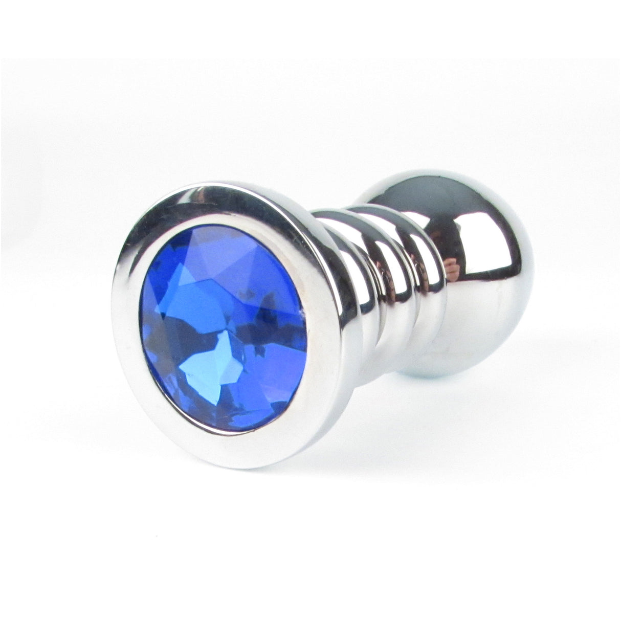 Ribbed Shaft Metal Butt Plug