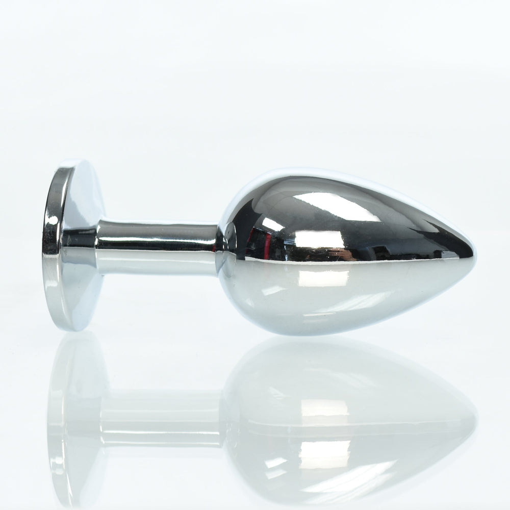 Small Metal Anal Plug Red Jewel