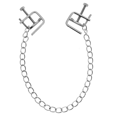 Vise Style Nipple Clamps With Chain