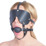 Blindfold Head Harness With Gag Ball