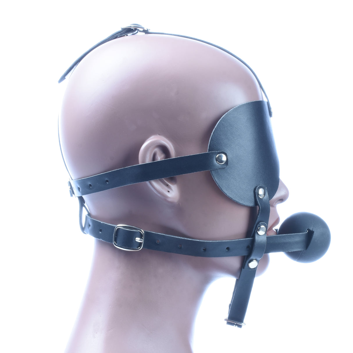 Blindfold Head Harness With Gag Ball