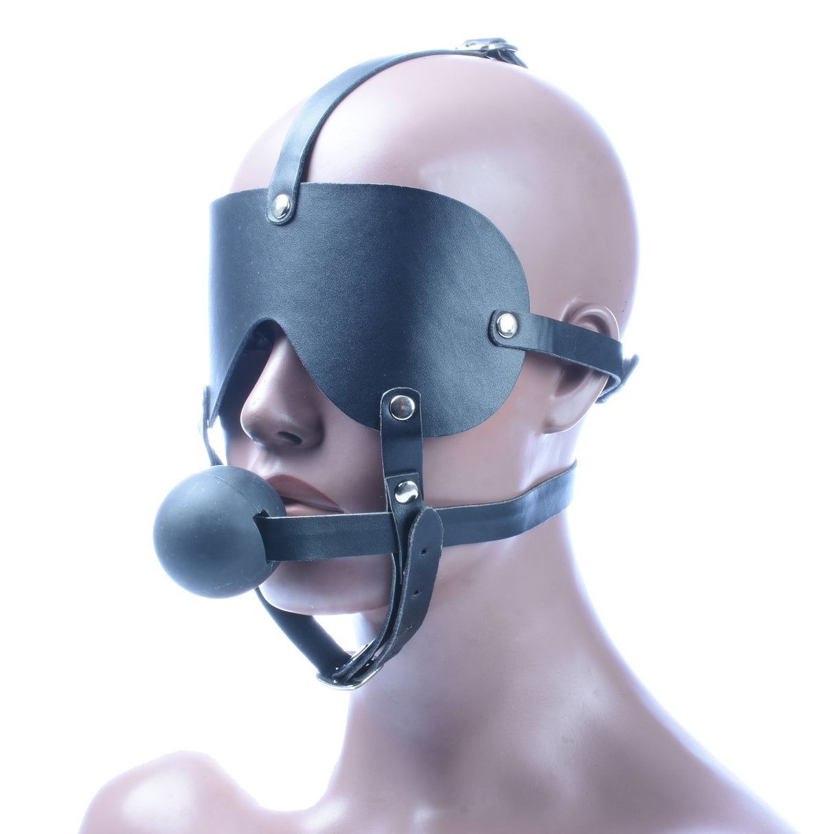 Blindfold Head Harness With Gag Ball