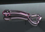 8 Inch Pink Heart Glass Dildo