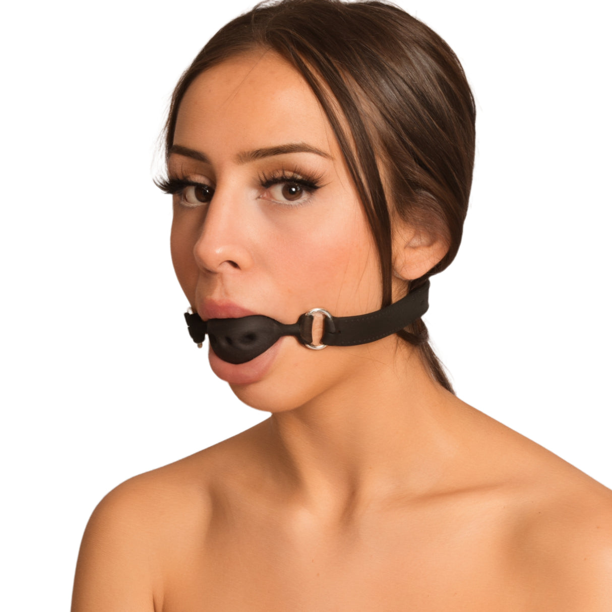 1.75 Inch Black Breathable Silicone Gag Ball