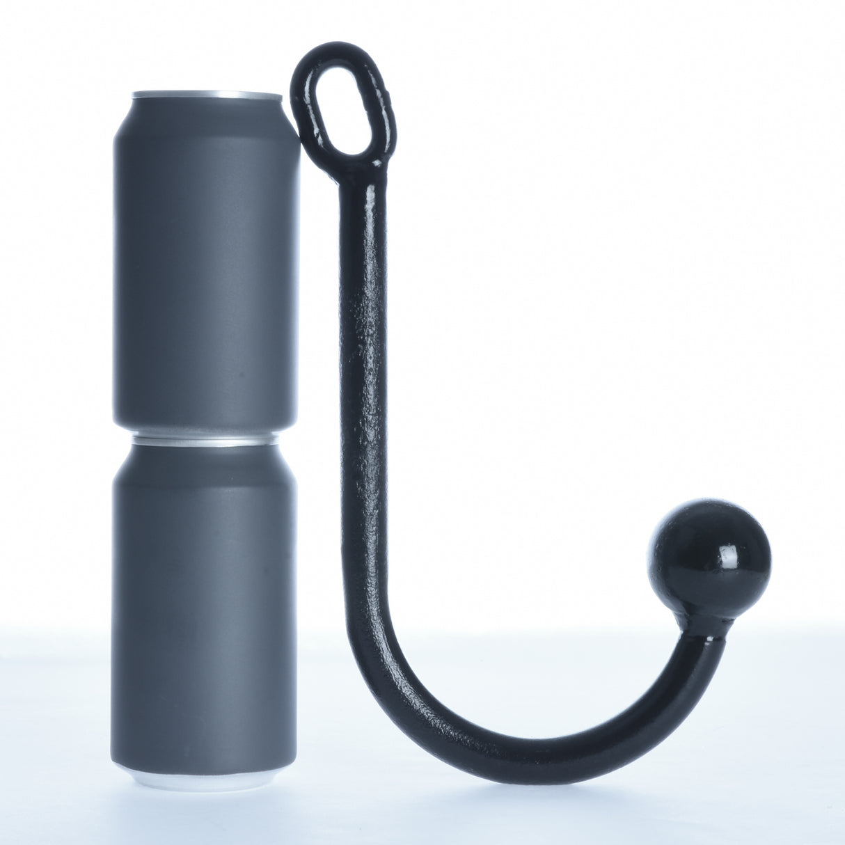 1.75 Inch Heavy Duty Black Single Ball Anal Hook