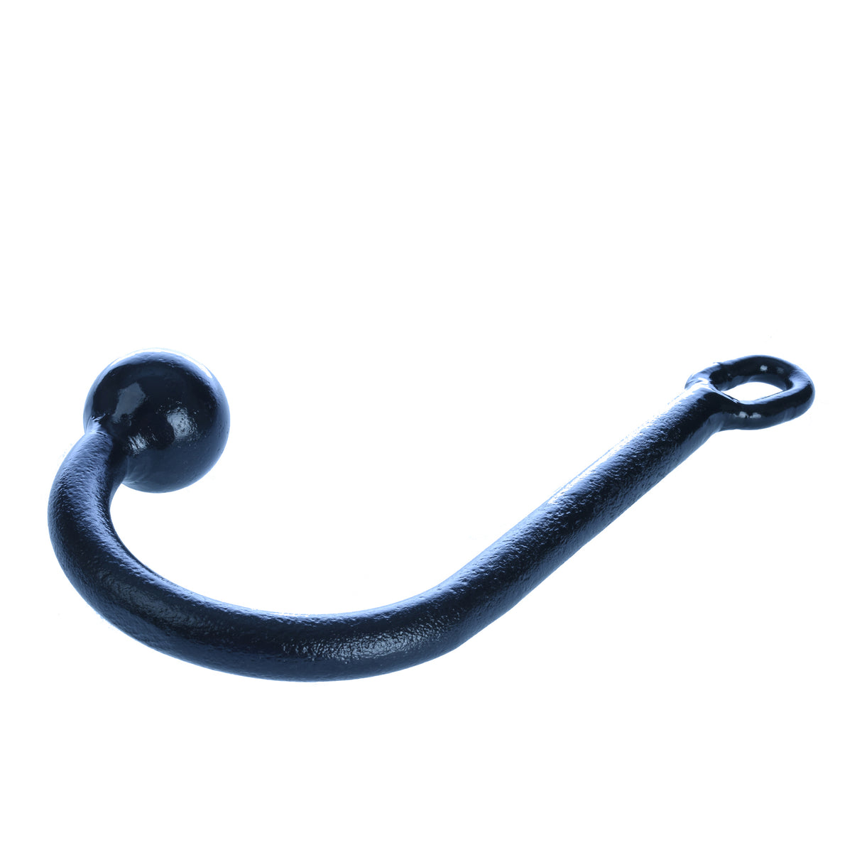 1.75 Inch Heavy Duty Black Single Ball Anal Hook