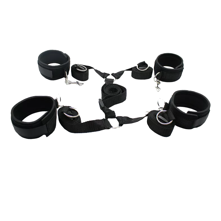 Bondage Bed Restraints With Neoprene Cuffs