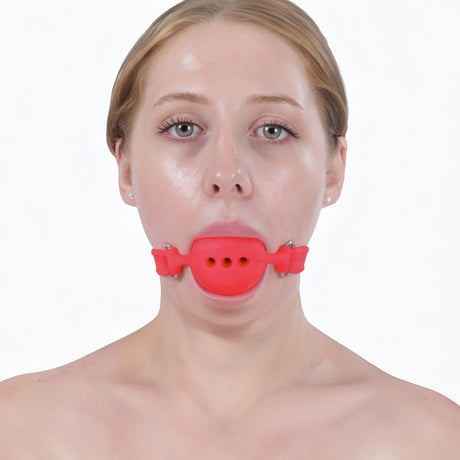 2 Inch Red Breathable Silicone Gag Ball