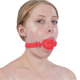 2 Inch Red Breathable Silicone Gag Ball