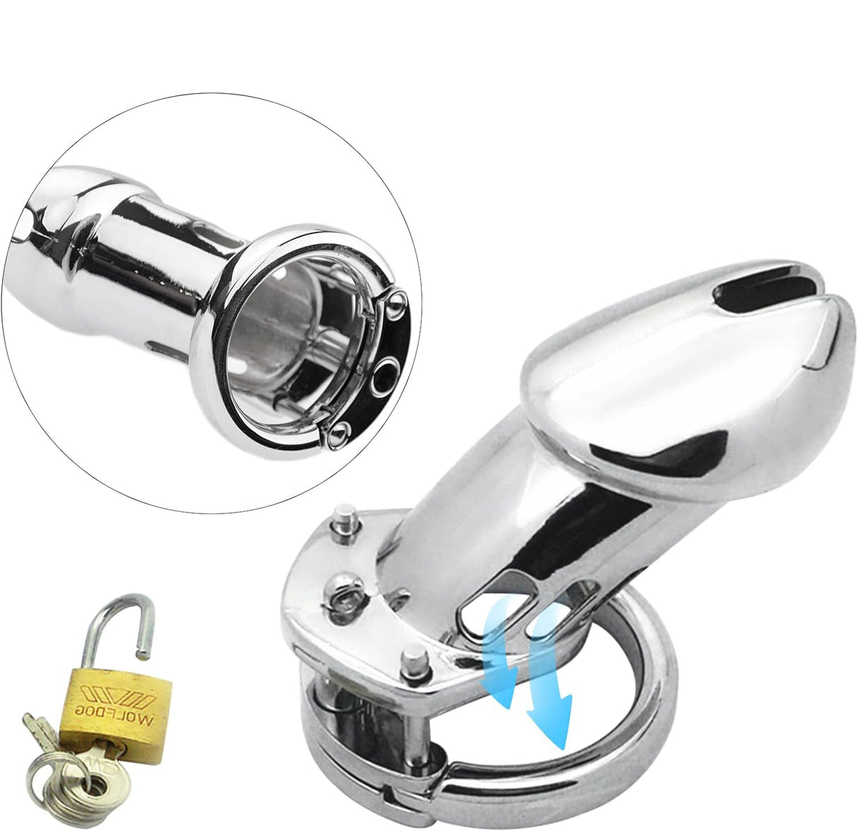 Stainless Steel Male Chastity