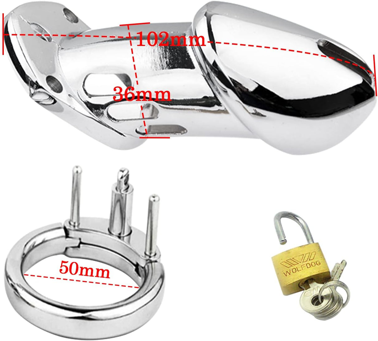 Stainless Steel Male Chastity