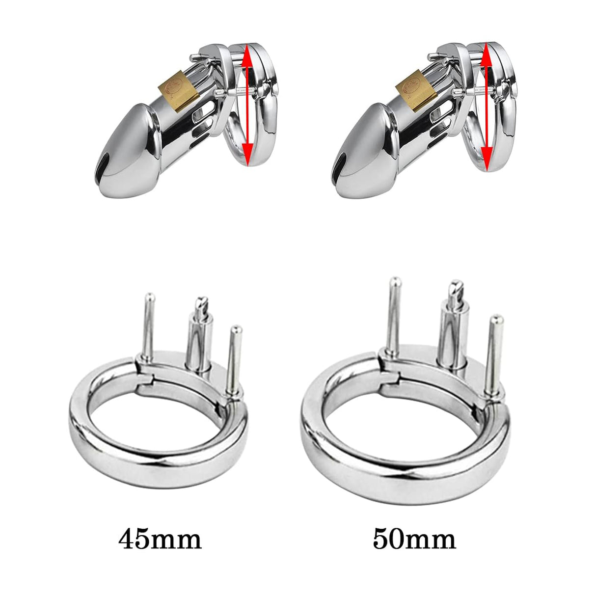 Stainless Steel Male Chastity