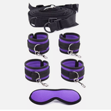 Royal Purple Bed Restraint Kit With Blind Fold