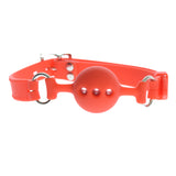 1.5 Inch Red Breathable Silicone Gag Ball