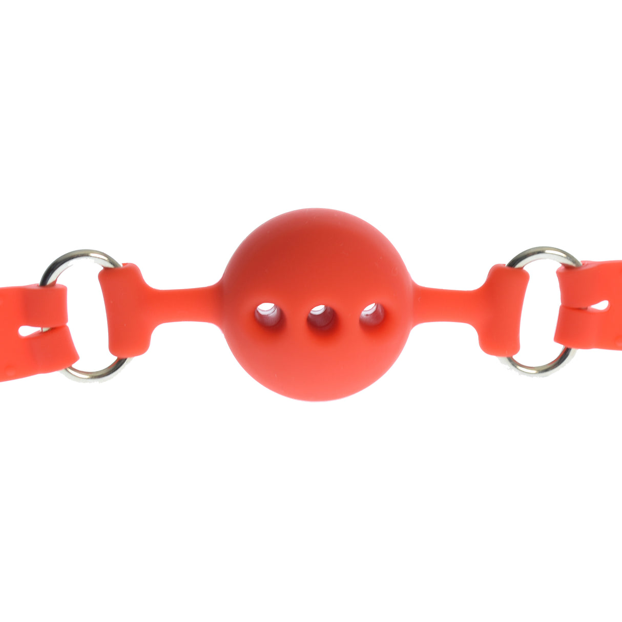 1.5 Inch Red Breathable Silicone Gag Ball