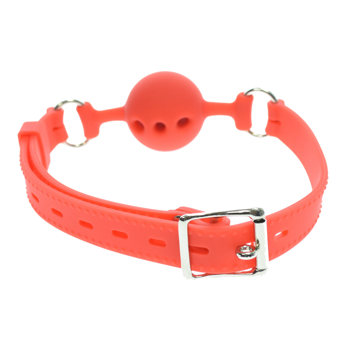 1.5 Inch Red Breathable Silicone Gag Ball