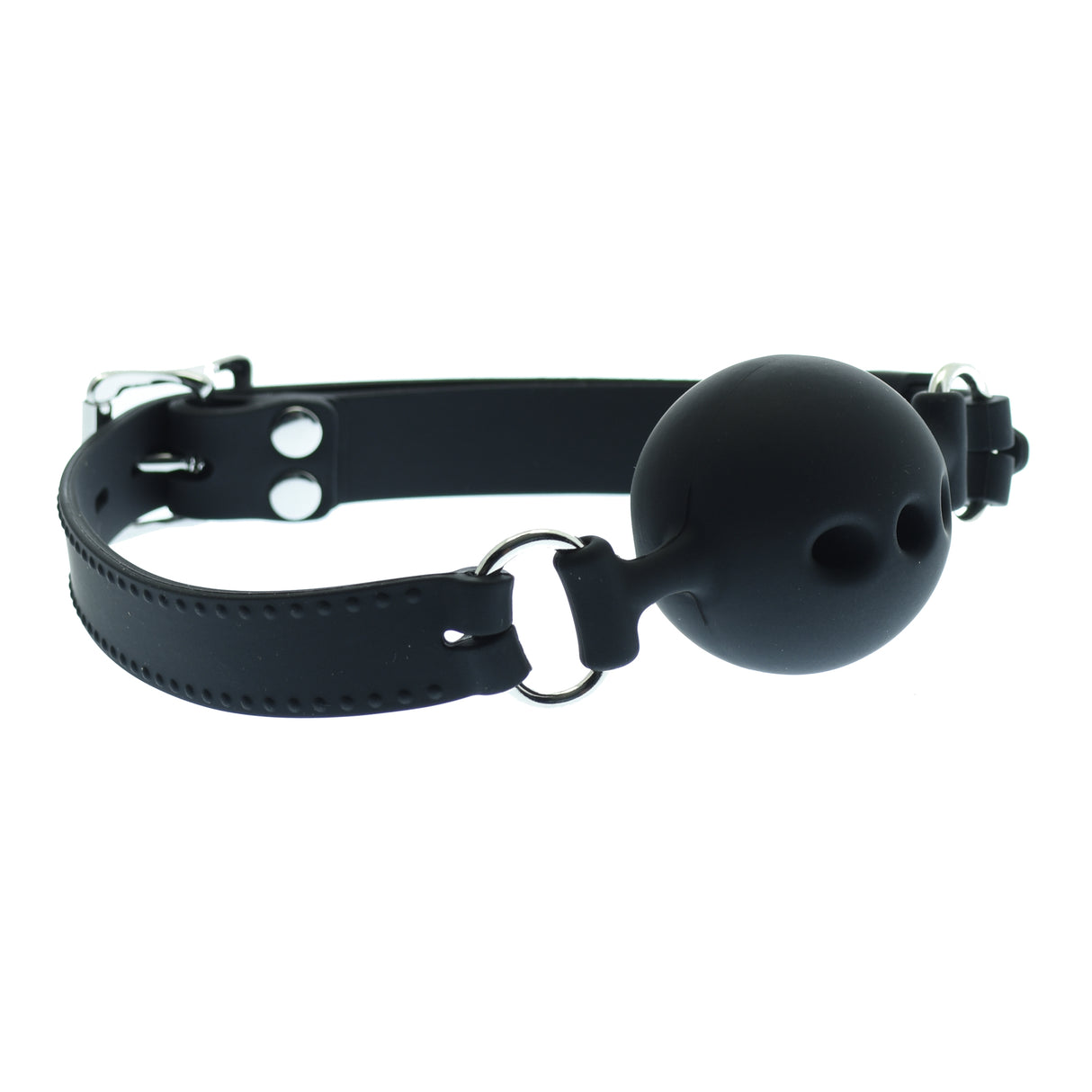 1.75 Inch Black Silicone Breathable Gag Ball