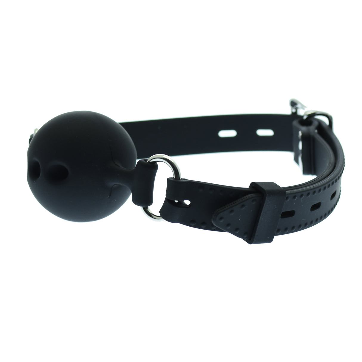 1.75 Inch Black Silicone Breathable Gag Ball