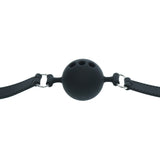 1.75 Inch Black Silicone Breathable Gag Ball