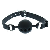 1.75 Inch Black Silicone Breathable Gag Ball