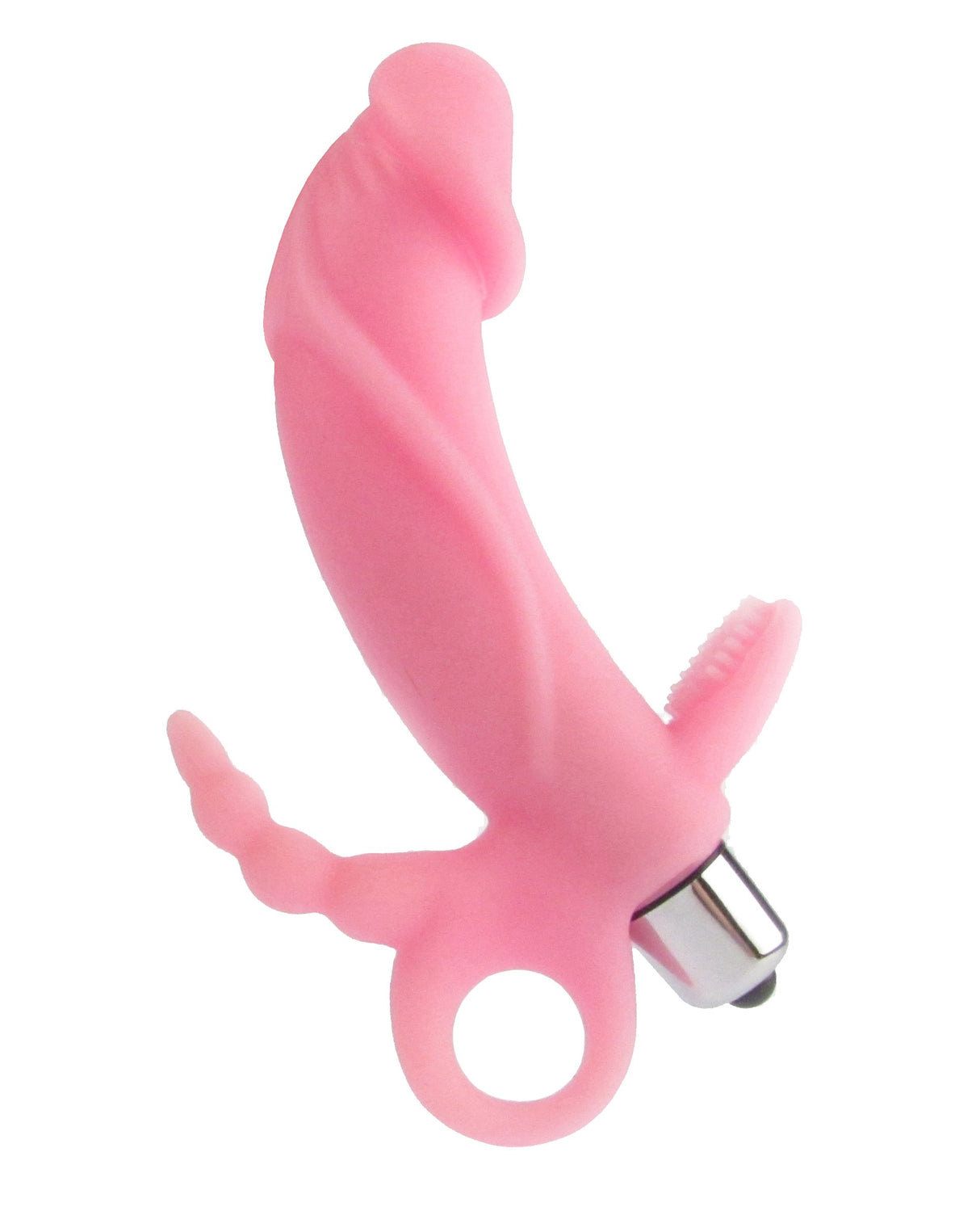 Triple penetration vibrating dildo