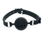 2 Inch Black Breathable Silicone Gag Ball