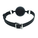 2 Inch Black Breathable Silicone Gag Ball