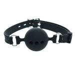 2 Inch Black Breathable Silicone Gag Ball