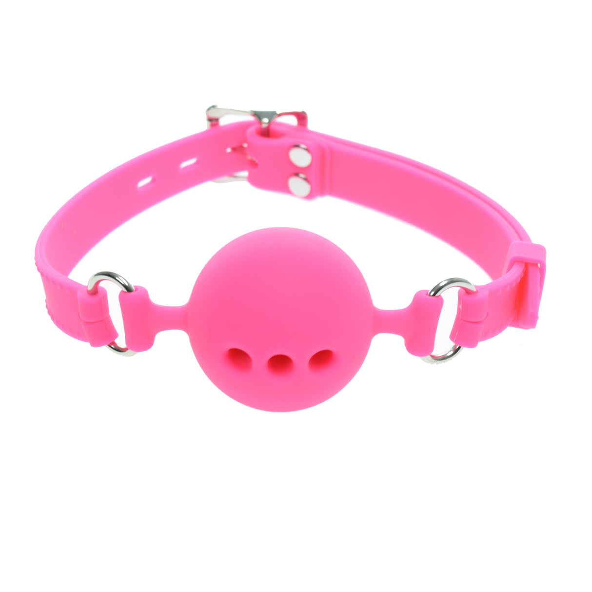 Large Pink Silicone Breathable Gag Ball