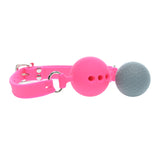 Large Pink Silicone Breathable Gag Ball