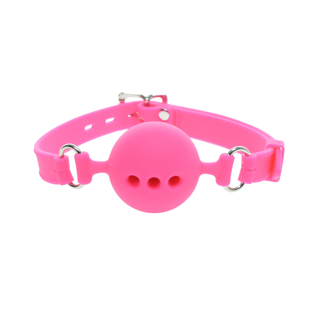 Large Pink Silicone Breathable Gag Ball