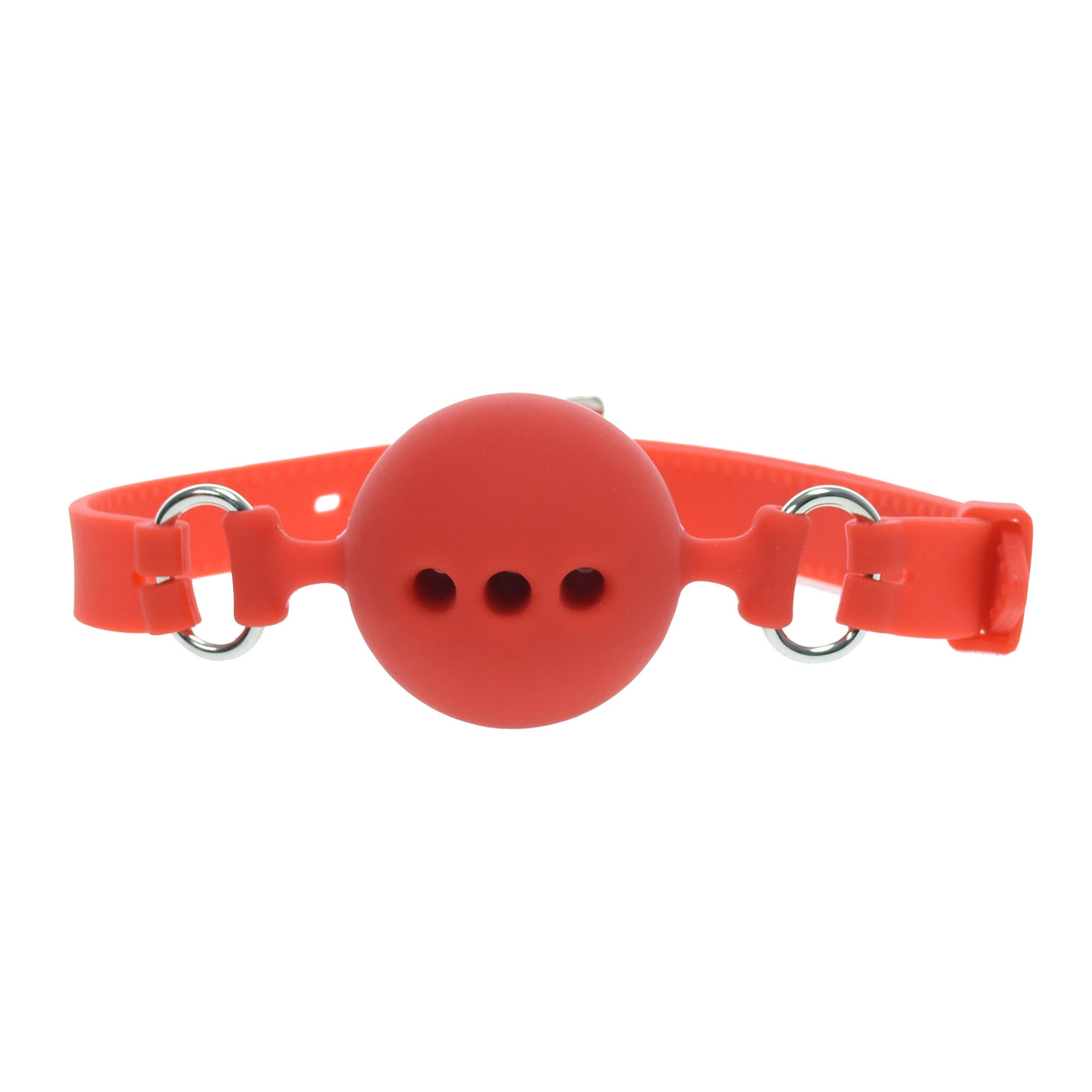 2 Inch Red Breathable Silicone Gag Ball