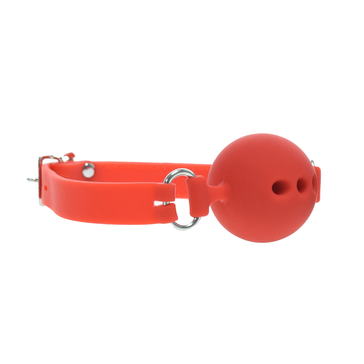 2 Inch Red Breathable Silicone Gag Ball