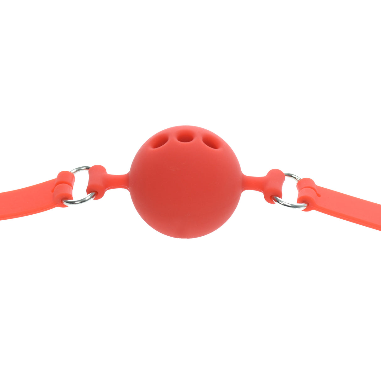 2 Inch Red Breathable Silicone Gag Ball