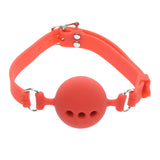 2 Inch Red Breathable Silicone Gag Ball