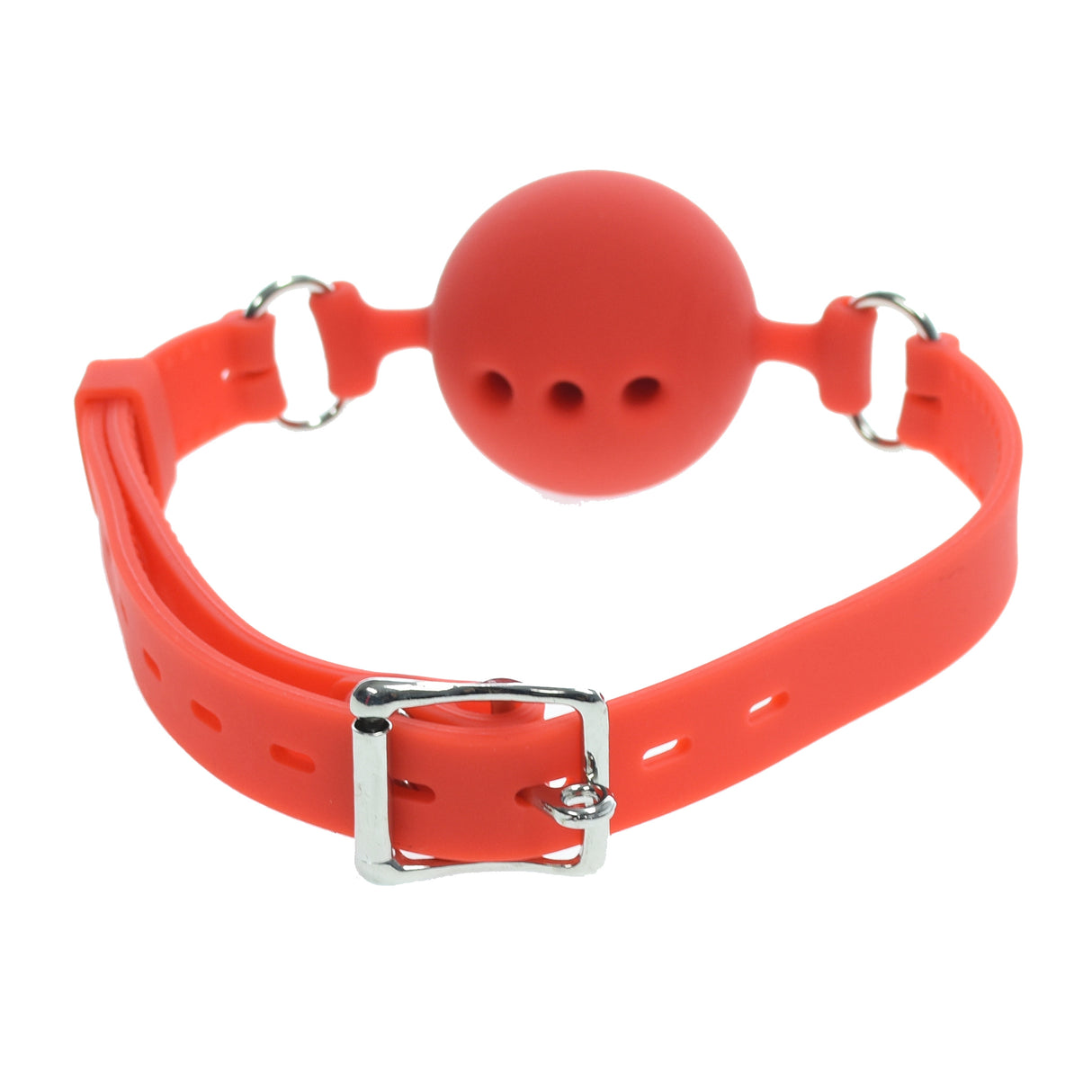 2 Inch Red Breathable Silicone Gag Ball