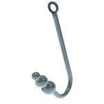 3 Ball Solid Steel Grey Anal Hook