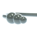 3 Ball Solid Steel Grey Anal Hook