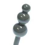 3 Ball Solid Steel Grey Anal Hook