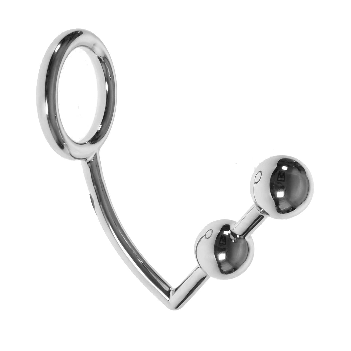 Double Ball Anal Hook Cock Ring 2.5 inch Ring